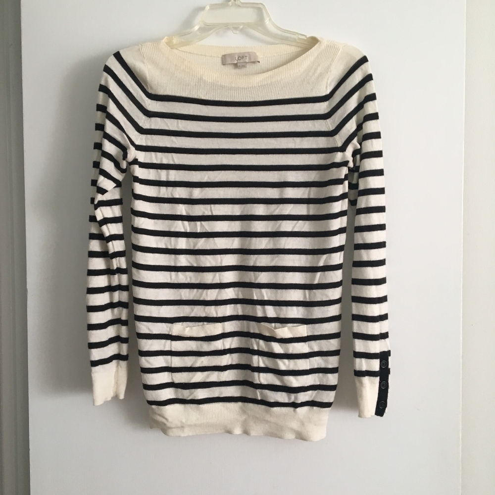 LOFT Striped Sweater in XS